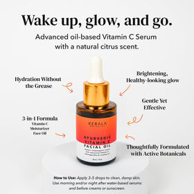 Kerala Rituals rosehip oil dropper highlighting nourishing glow