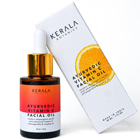 Kerala Rituals Vitamin C face oil bottle for deep hydration