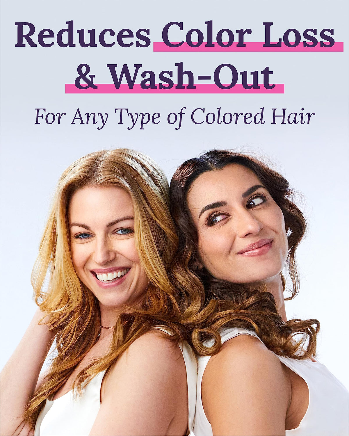 Keranique Color Boost Shampoo lather close-up demonstrating gentle cleansing for color-treated hair.