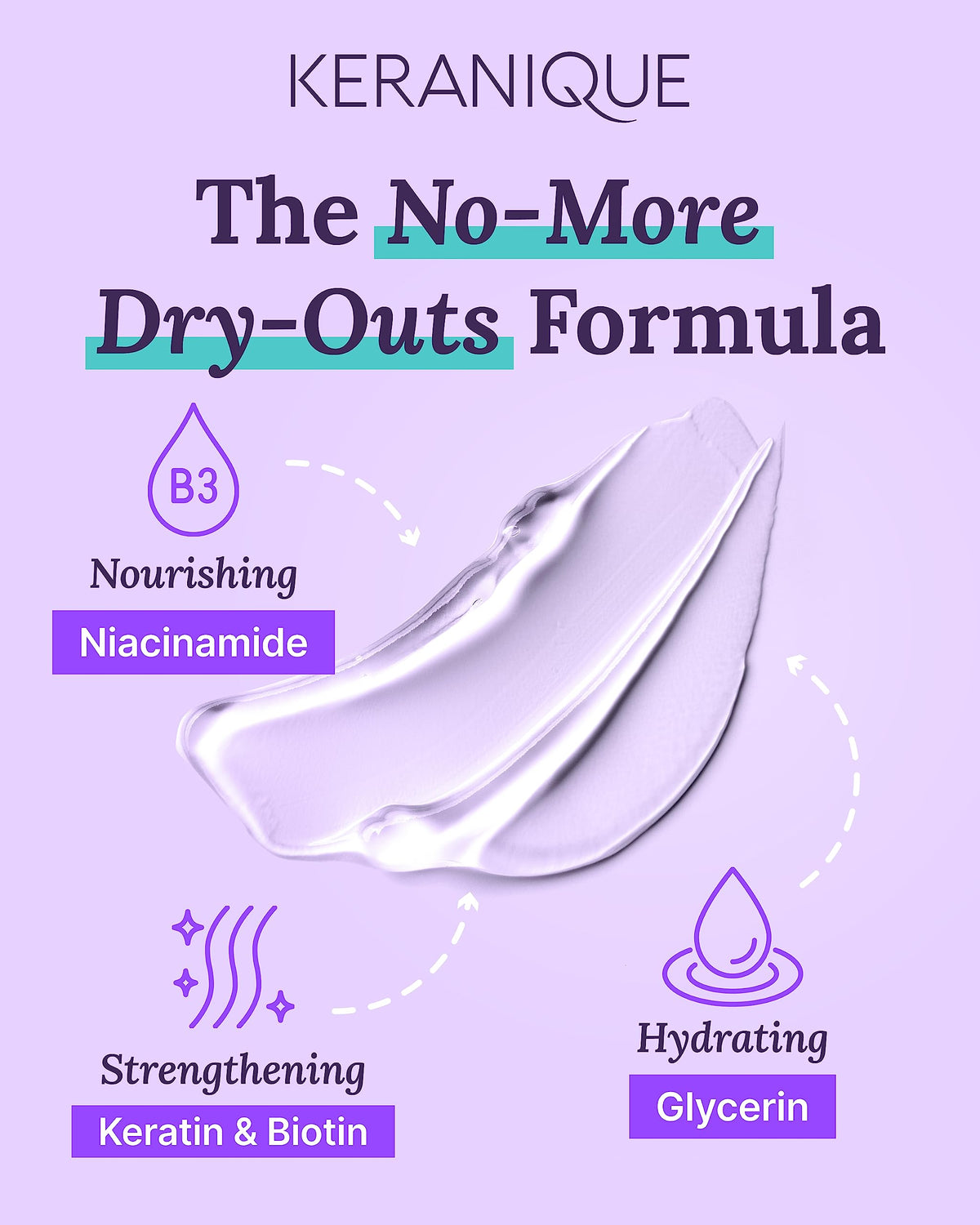 Keranique Deep Hydration Shampoo application foams smoothly for daily use.