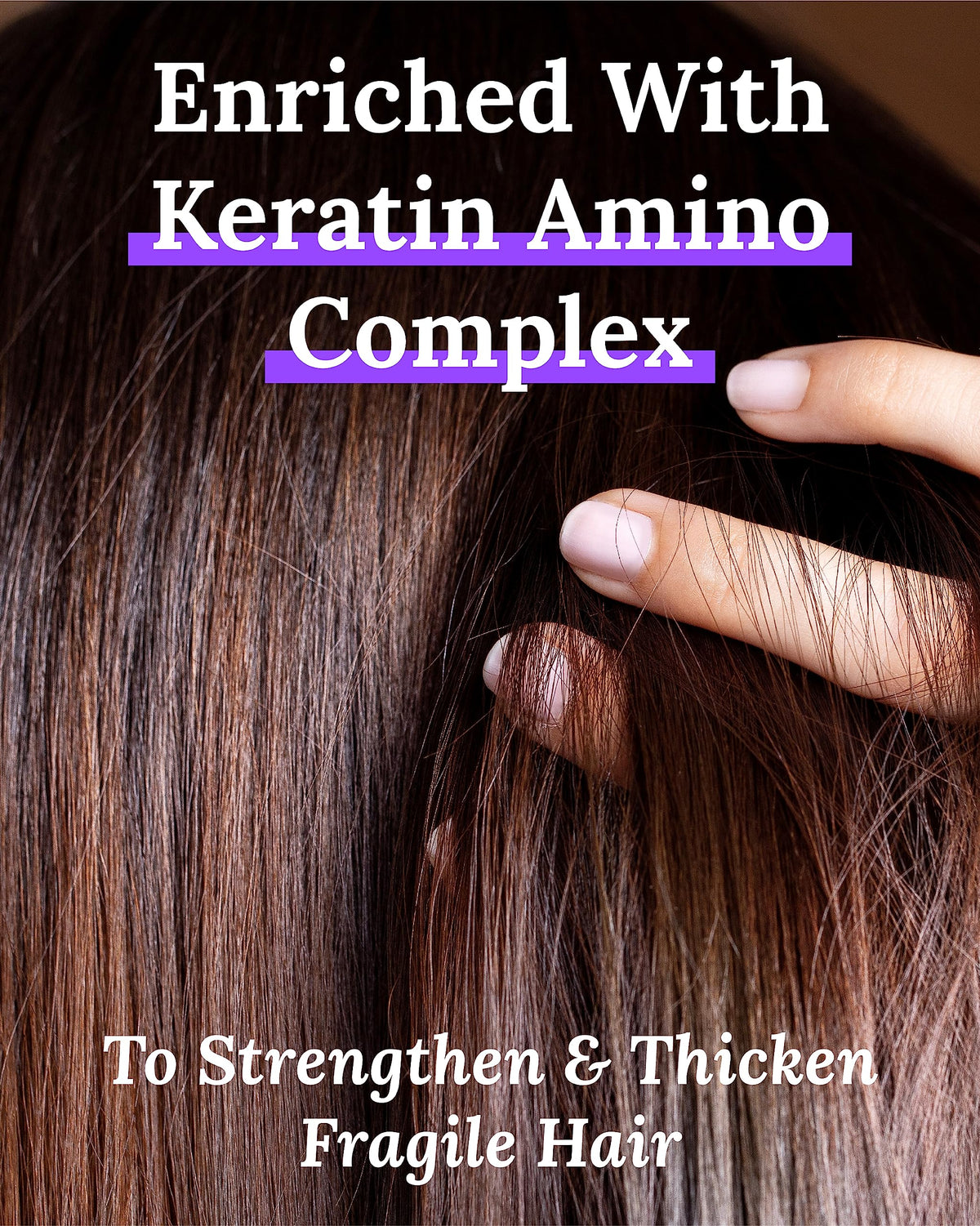 Keranique keratin-amino-complex-formula features advanced blend for stronger, shinier strands