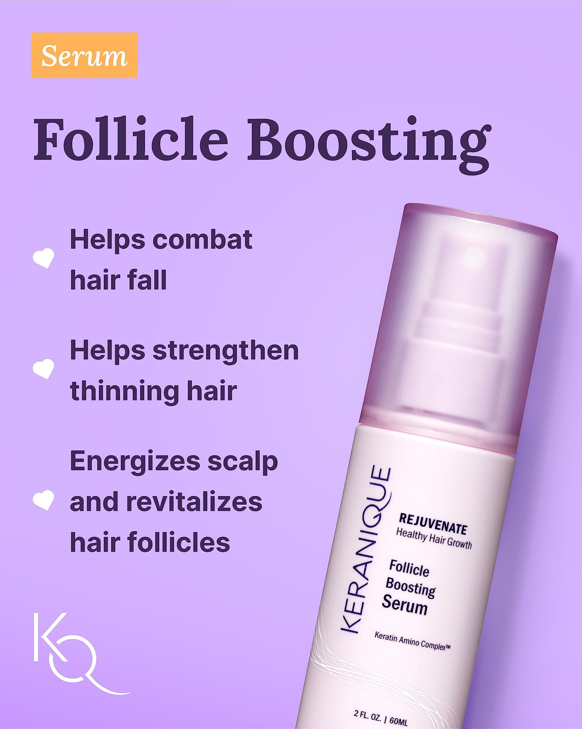 Keranique keratin repair formula tube emphasizing keratin-based protection for damaged hair