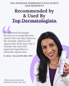 Keranique Minoxidil Foam texture demonstrates fast absorption with no residue