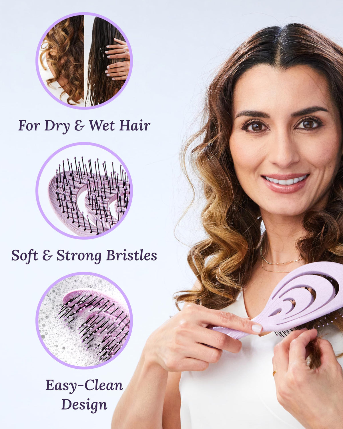 Keranique vented design aids drying by channeling air through hair strands.
