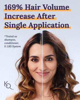 Keranique volume conditioner bottle showing smoothing hydration for fragile hair