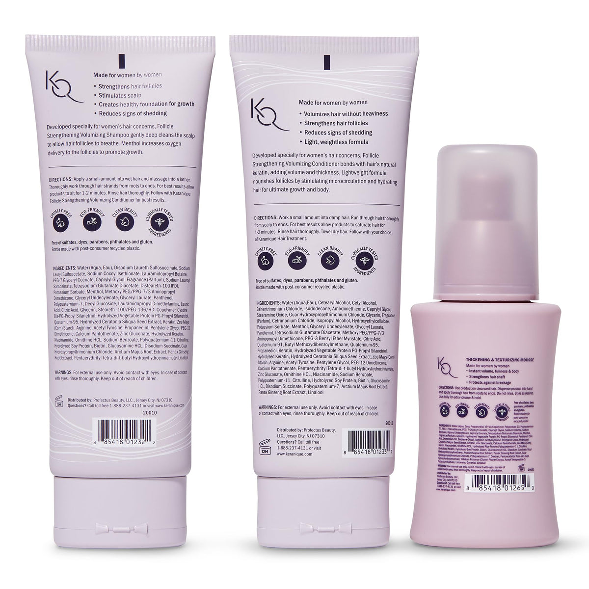 Keranique volumizing set display reminds of a multi-step routine.