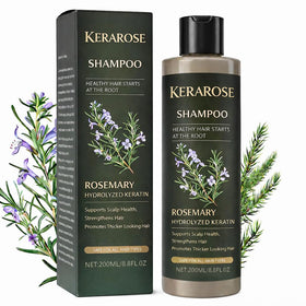 Kerarose Rosemary Shampoo bottle front showing premium packaging for everyday nourishment
