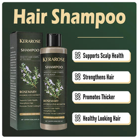 Kerarose Rosemary Shampoo lather close-up highlighting rich foam for gentle cleansing