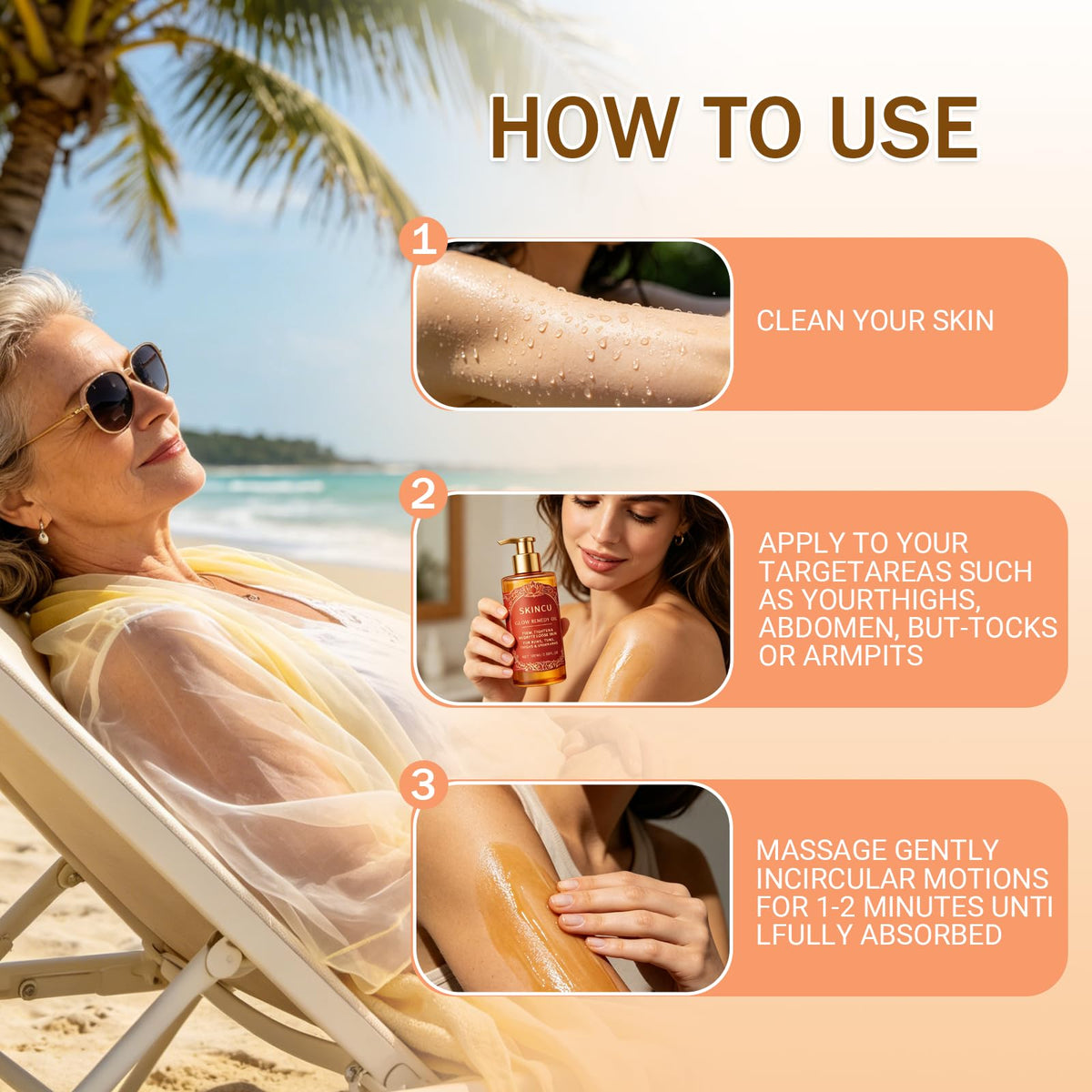 Kerarose SKINCU Glow Remedy Oil packaging showing fragrance-free design