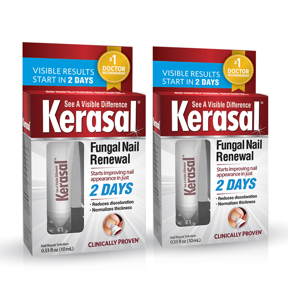 Kerasal Nail Renewal 2-pack box front for convenient at-home nail care