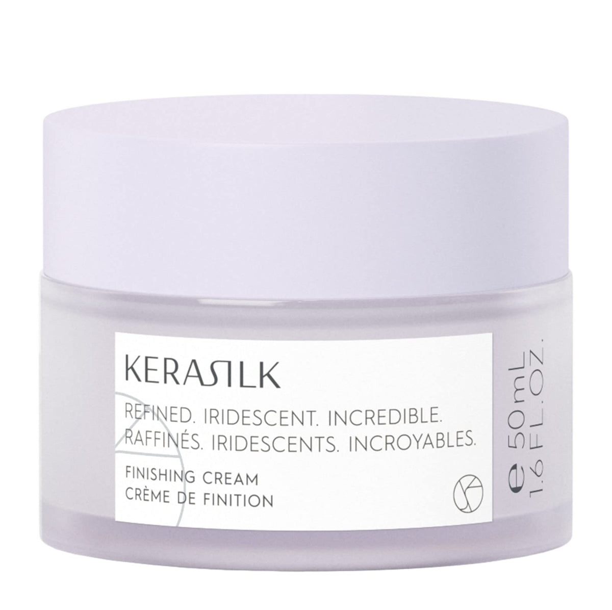 Kerasilk finishing cream shows iridescent shine for a smooth, multifaceted look