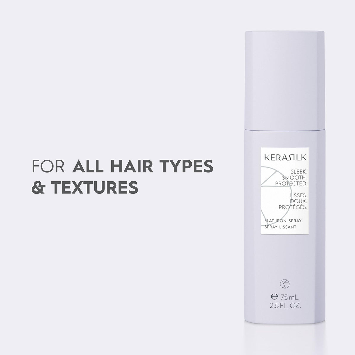 Kerasilk Flat Iron Spray humidity-defense suggests lasting hold in humid conditions.