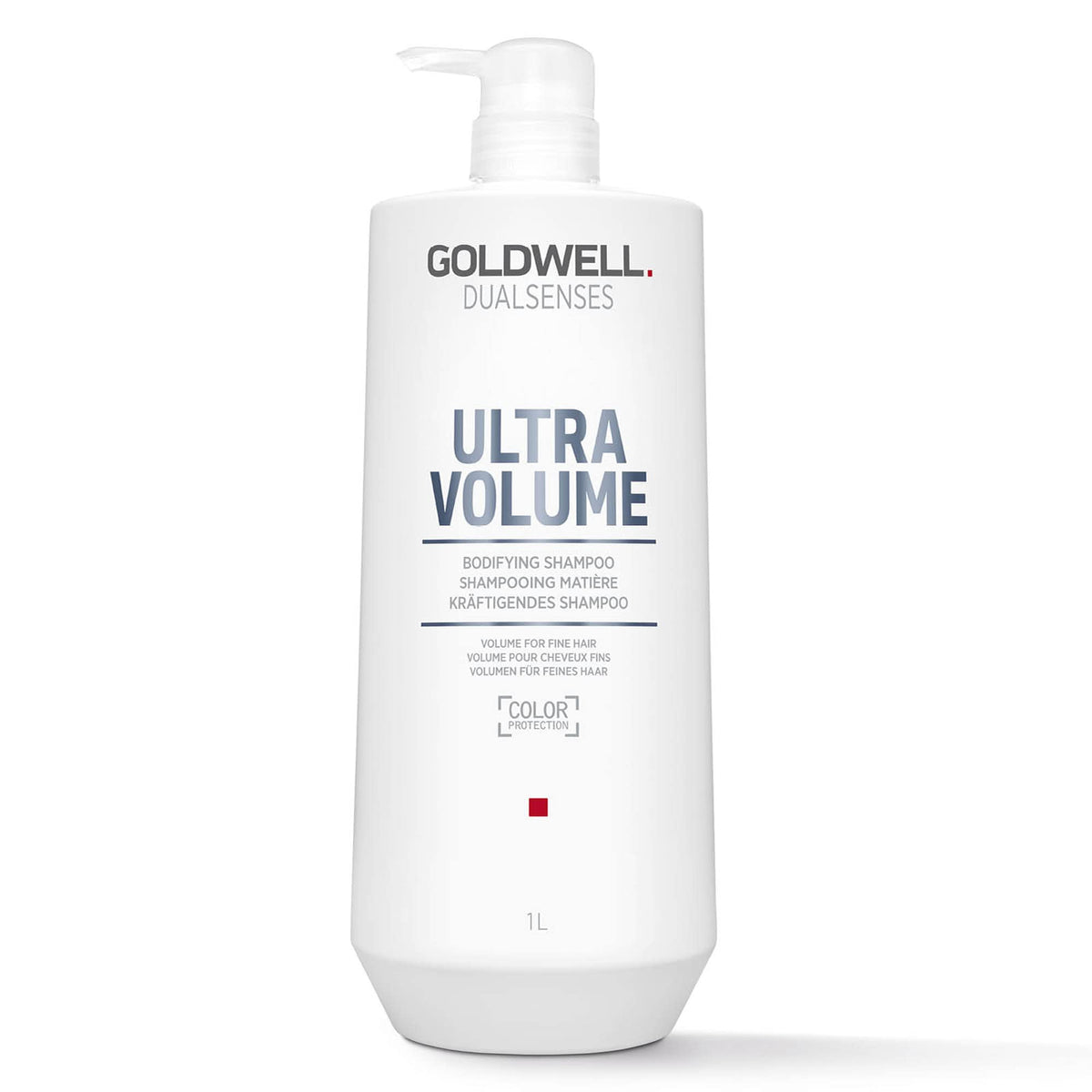 Kerasilk Goldwell Dualsenses Ultra Volume bottle front view for voluminous, shiny fine hair.