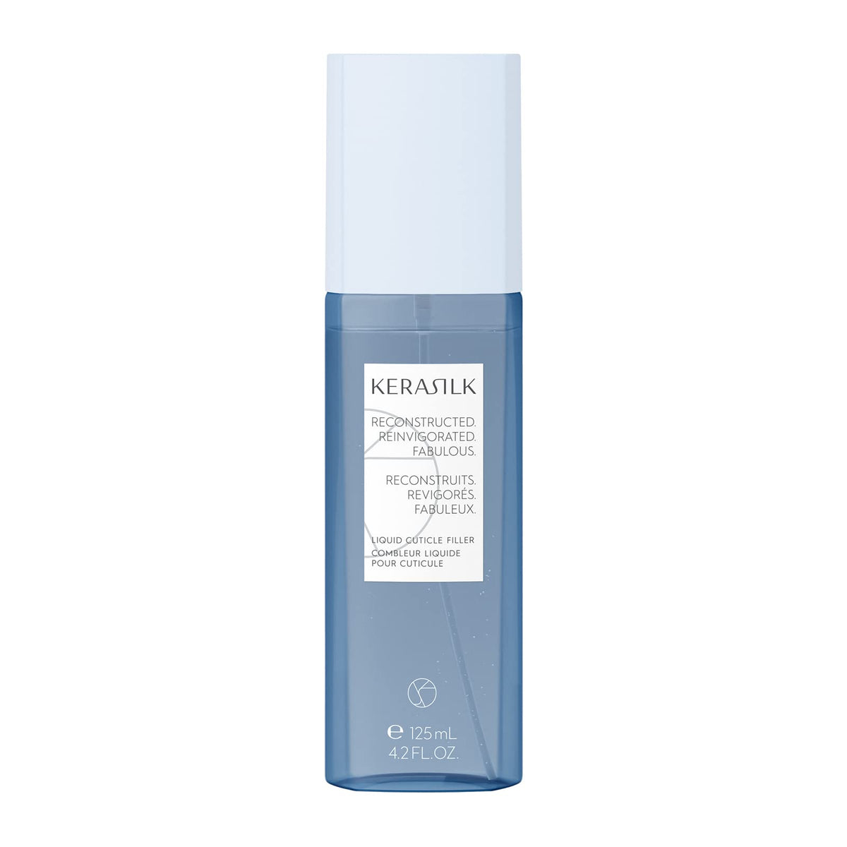 Kerasilk Liquid Cuticle Filler bottle with spray action for smooth, protected hair surface.