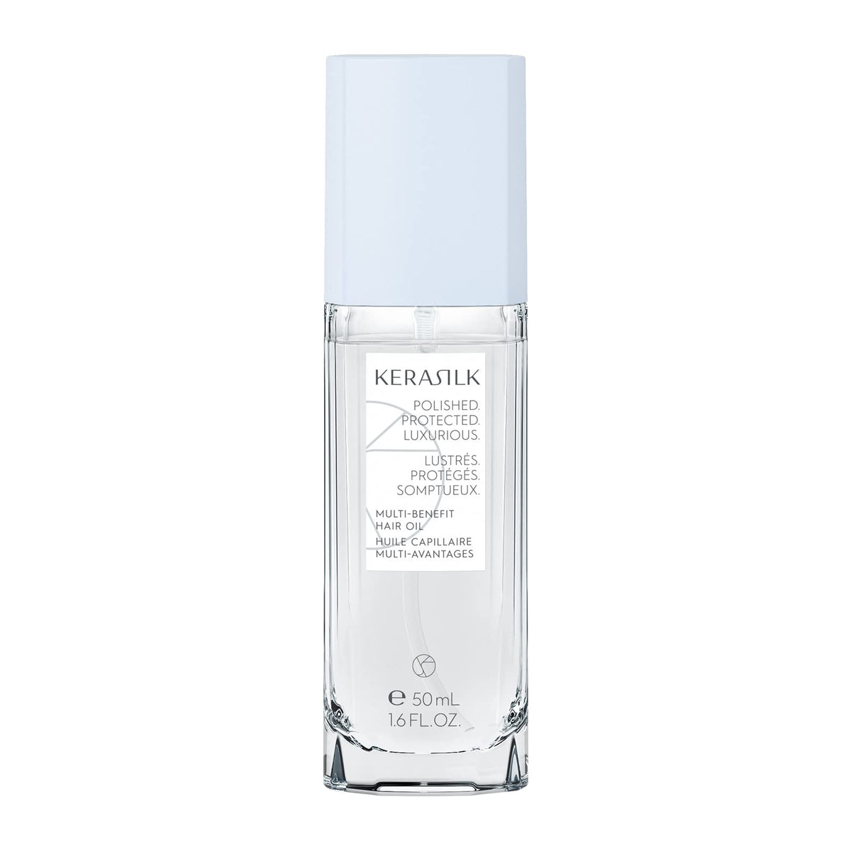 KERASILK Multi-Benefit Hair Oil bottle front view with premium packaging and sleek label.