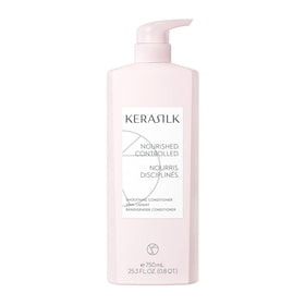 Kerasilk Smoothing Conditioner bottle offers rich nourishment for frizz-prone hair.