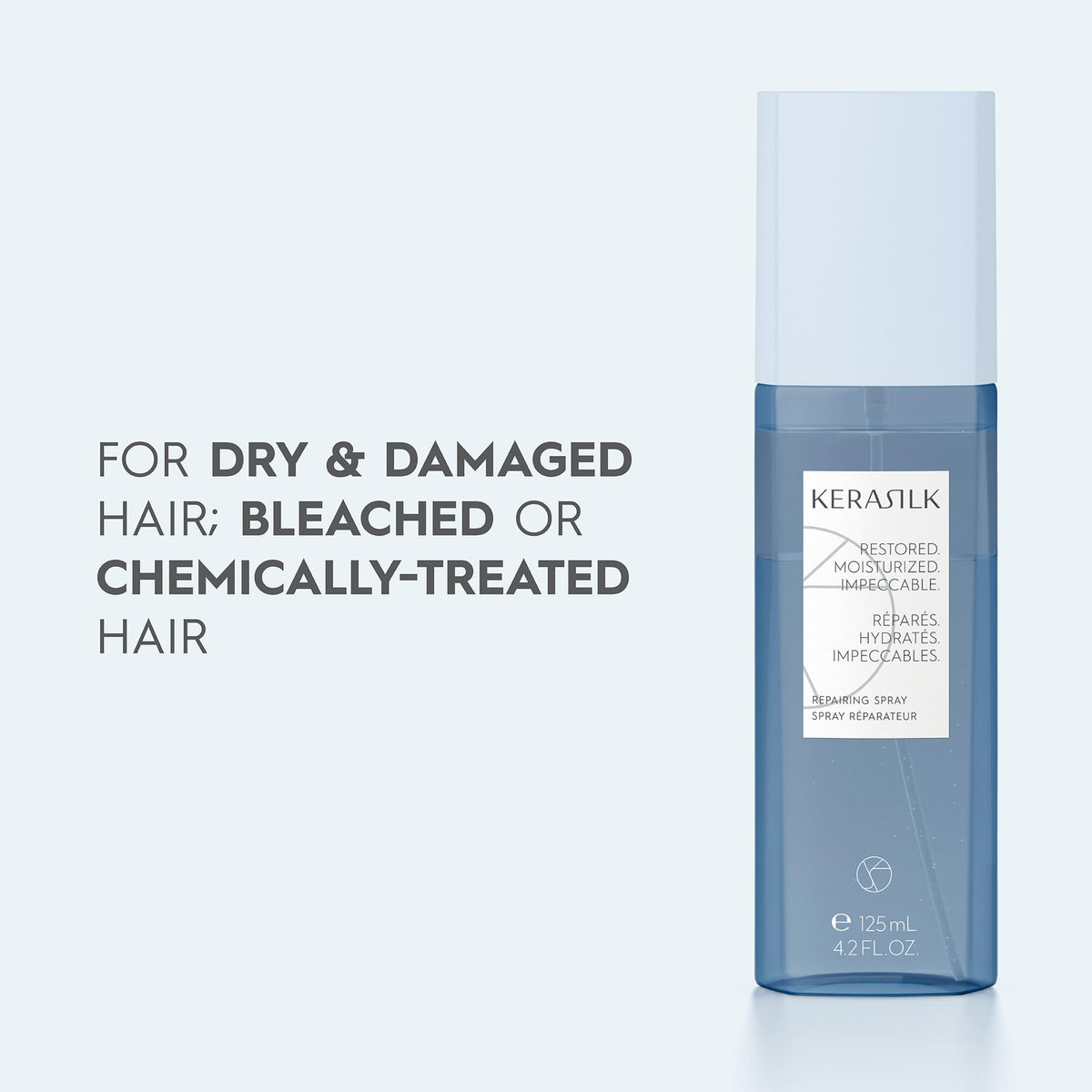Kerasilk Repairing Spray after use showing soft, hydrated hair with less breakage.