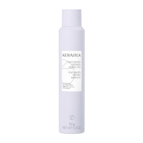 Kerasilk Texturizing Finishing Spray bottle shows flexible hold for texture and movement.