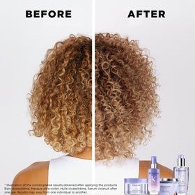 Creamy lather from Kérastase Blond Absolu Lumière signals a gentle cleansing of impurities.