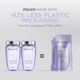 Refill packaging of Kérastase Blond Absolu Lumière supports sustainable routines.