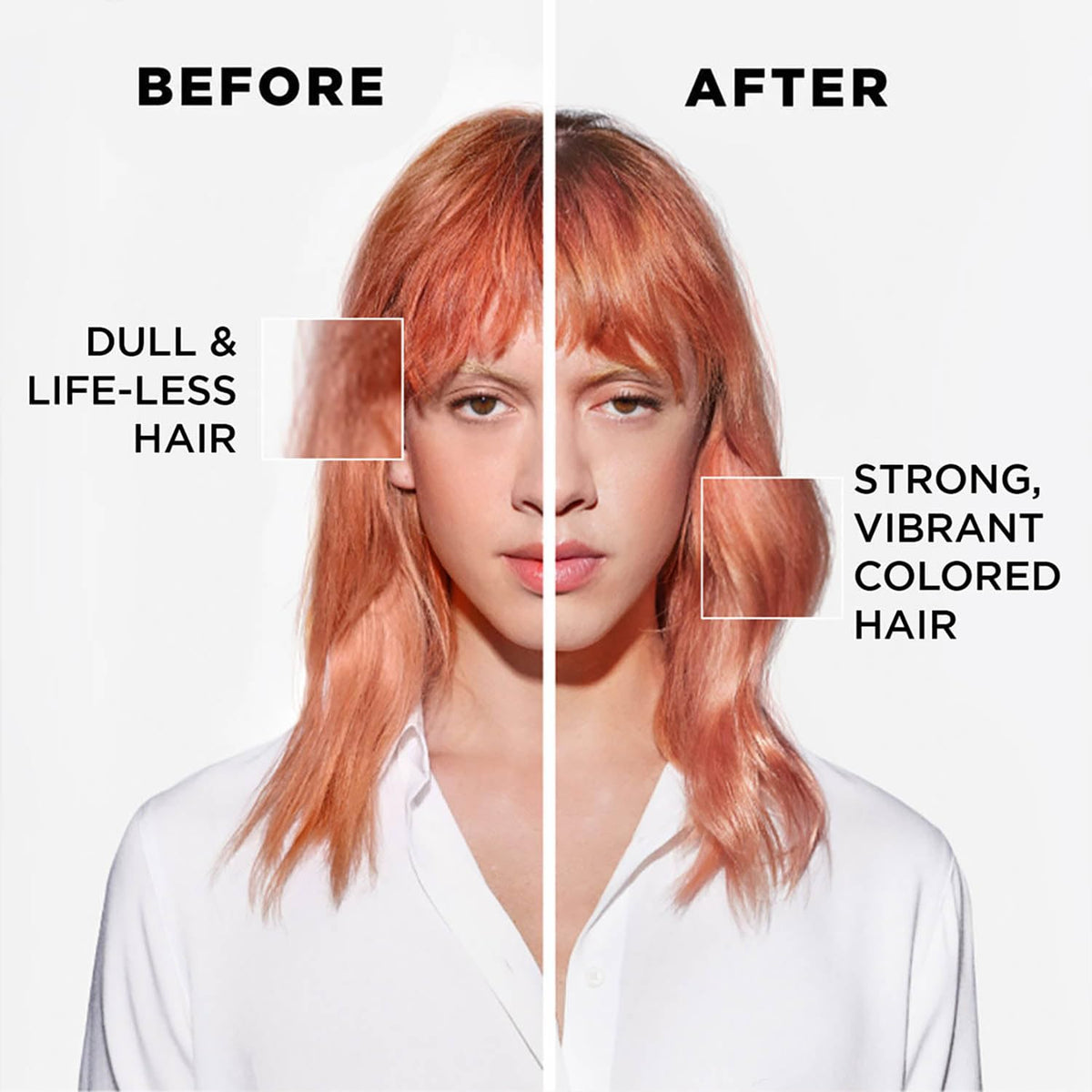 Kérastase Chroma Absolue sensitized hair application scene suggests gentle care.