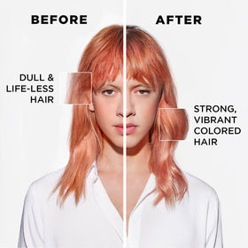 Kérastase Chroma Absolue sensitized hair application scene suggests gentle care.