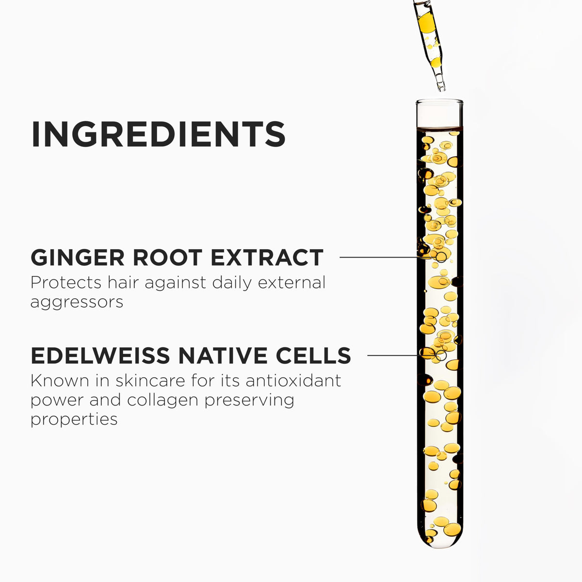 Close-up logo and ingredients on Kérastase Genesis Hydra-Fortifiant label