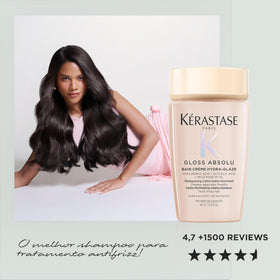 Shampoo lather on hair demonstrating cleansing action and smooth, glossy strands.