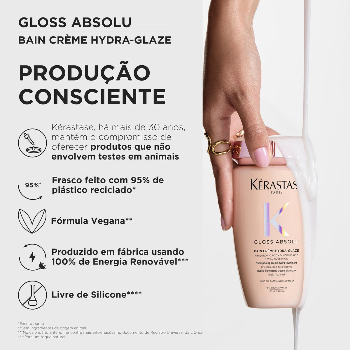 Kérastase Gloss Absolu refillable bottle emphasizes sustainable packaging