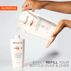 KÉRASTASE Nutritive Bain Satin Riche lather delivering a luxurious cleanse for dry hair.