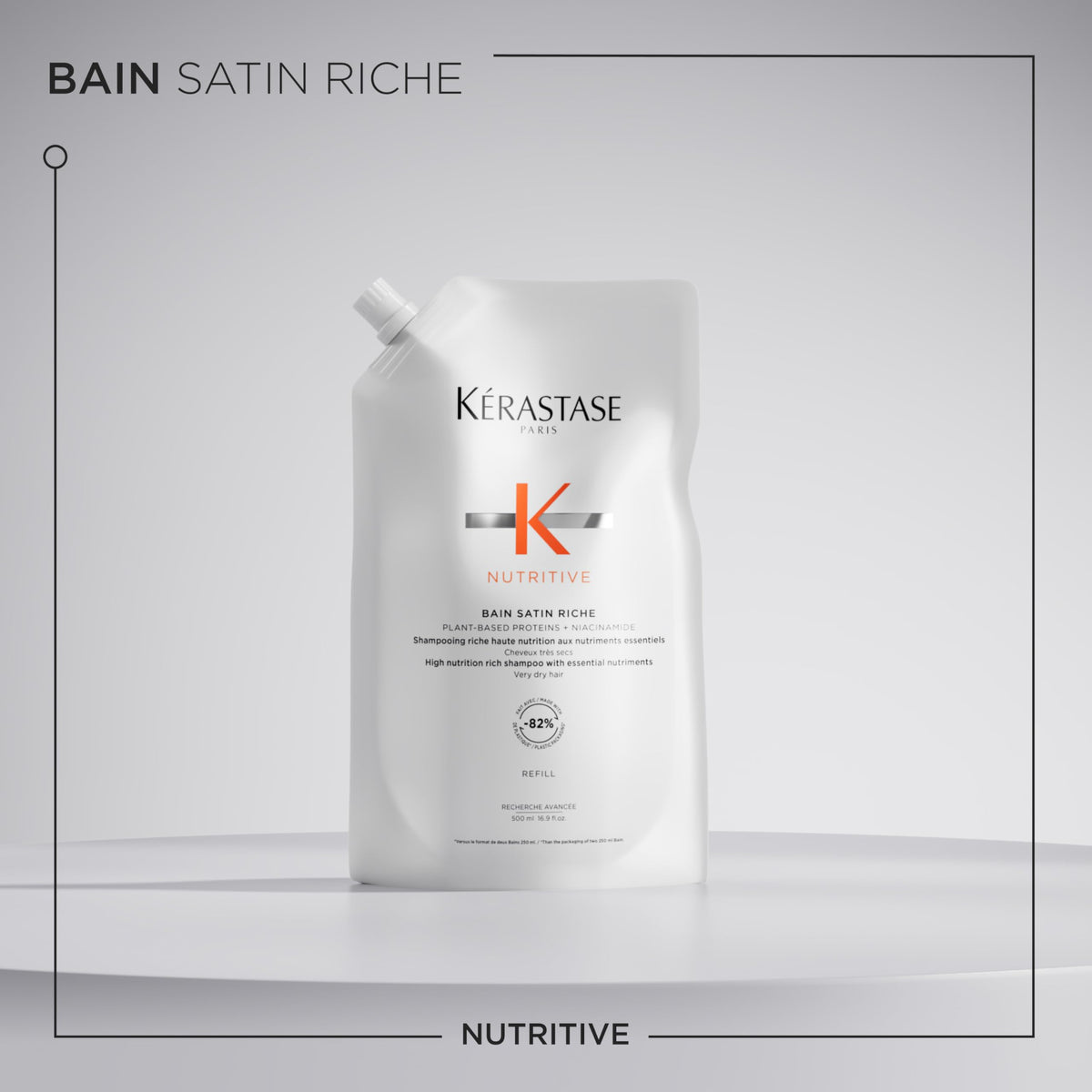 KÉRASTASE Nutritive plant-based proteins illustrating hair fiber support.