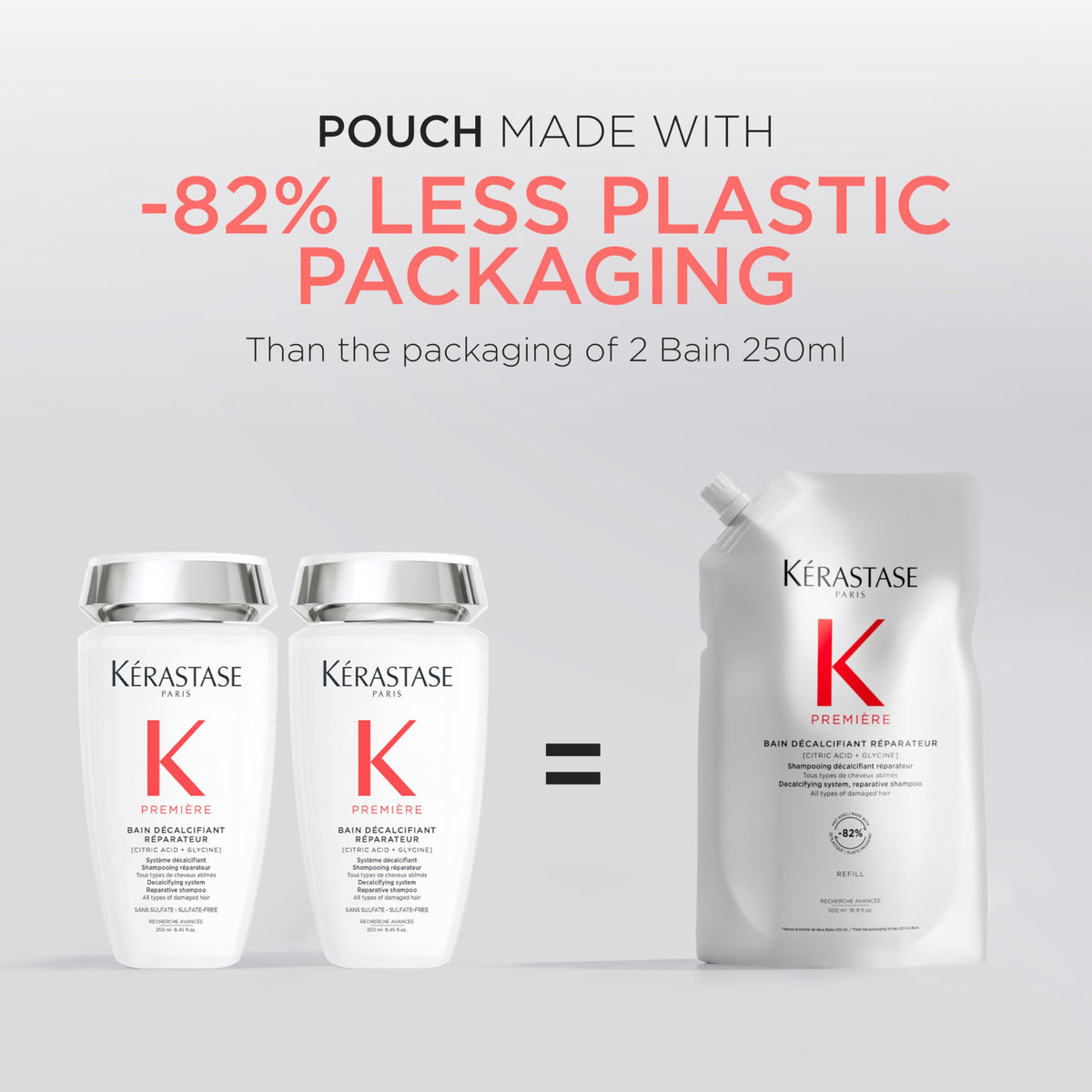 KERASTASE Premiere bottle with water imagery suggests buildup removal.
