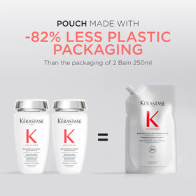 KERASTASE Premiere bottle with water imagery suggests buildup removal.