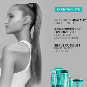 Kerastase Resistance Bain Extentioniste packaging highlights lengthening care.