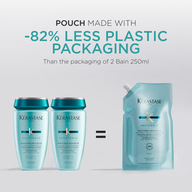 Kerastase Resistance Force Architecte Shampoo in shower for daily use.