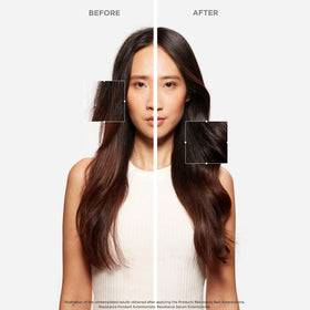 KÉRASTASE Extentioniste application shows mid-length to ends care for smoother hair.