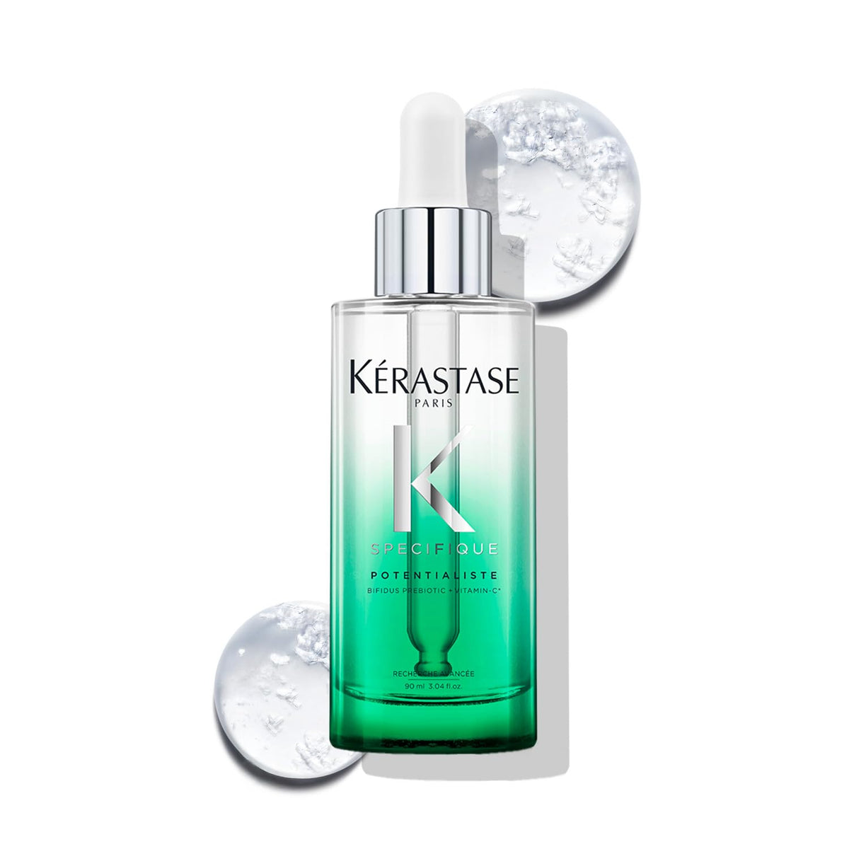 KÉRASTASE Specifique Potentialiste serum bottle ready for scalp hydration.