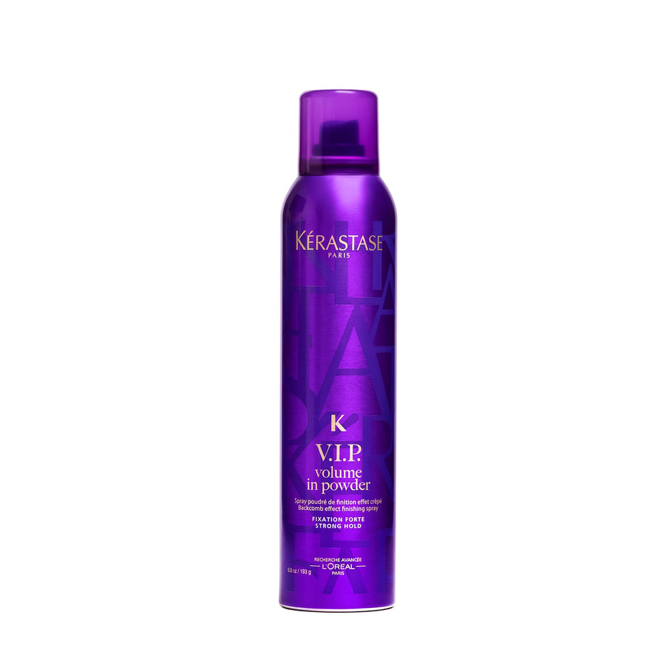 Kerastase VIP Volume in Powder Hair Spray bottle with instant volume and humidity resistance.