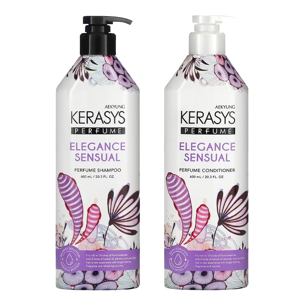 Kerasys Perfume Shampoo bottle with elegant fragrance for daily use.