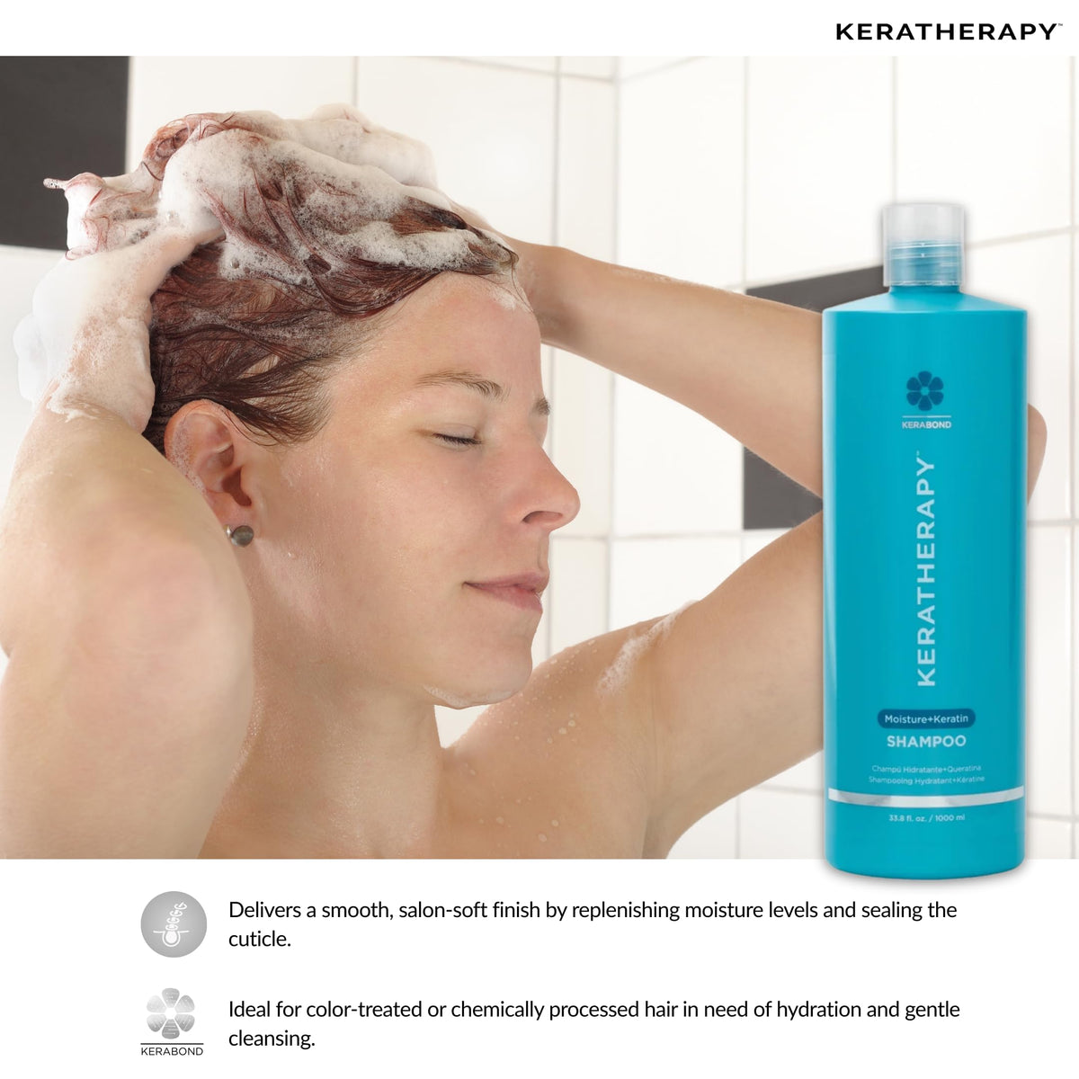 KERATHERAPY Aloe Vera ingredient splash emphasizing soothing hydration