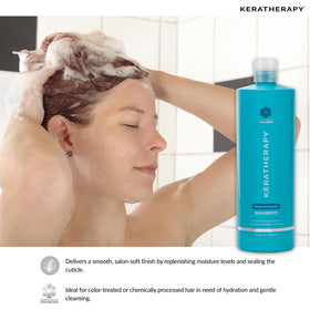 KERATHERAPY Aloe Vera ingredient splash emphasizing soothing hydration