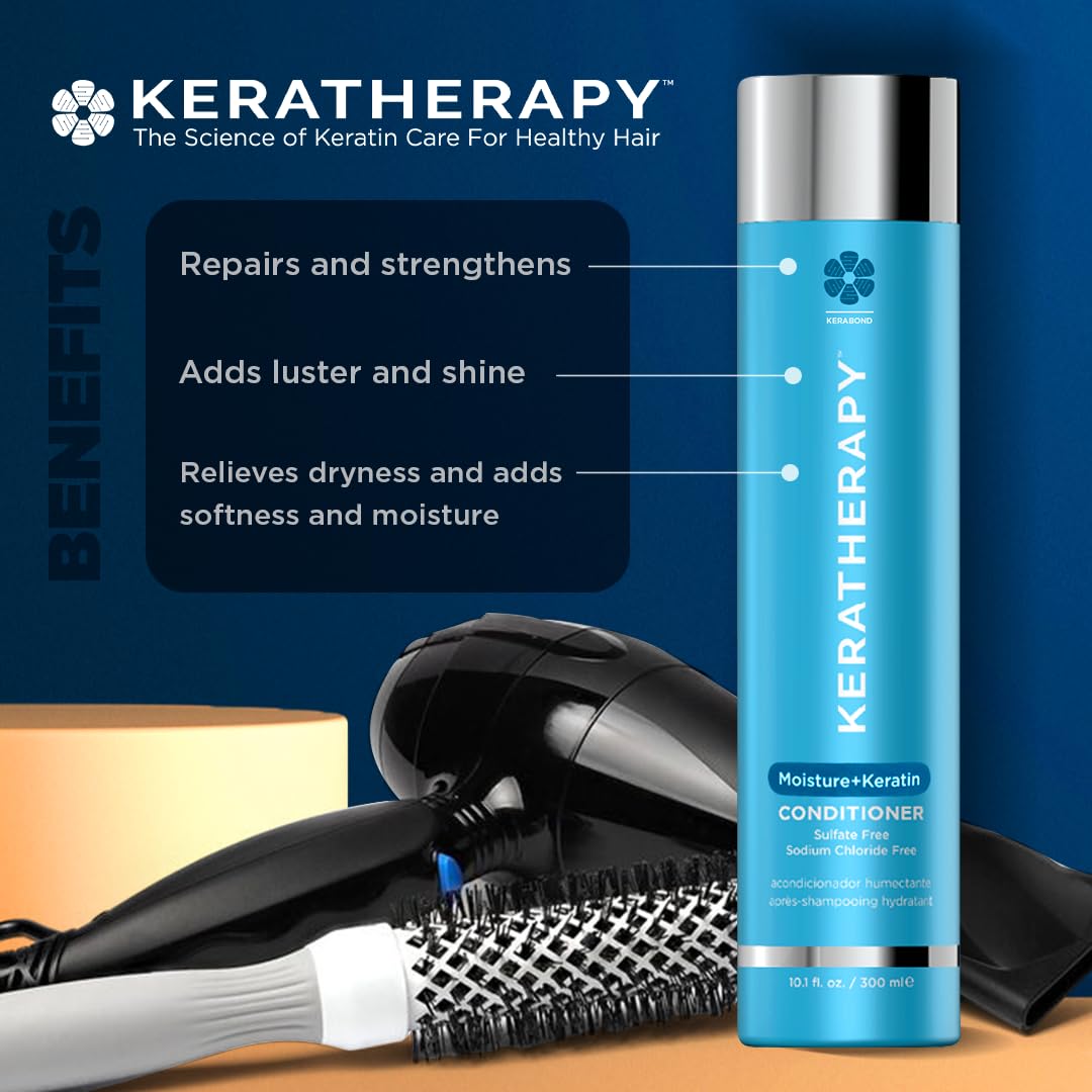 KERATHERAPY Keratin Infused Deep Conditioning Masque application shot demonstrates roots-to-ends application.
