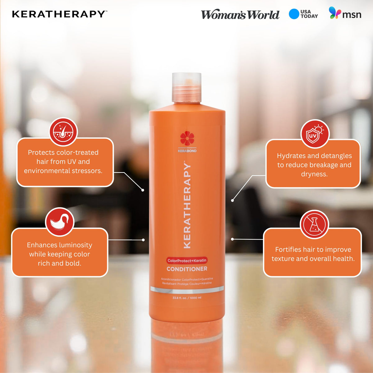 Packaging overview of Keratherapy conditioner carton