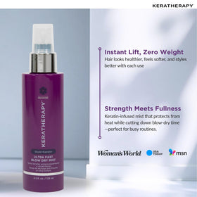 Keratherapy Color Protect Perfect Blowout Spray finish delivers smoothness and shine