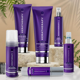 Keratherapy Color Protect Perfect Blowout Spray packaging communicates color-safe benefits