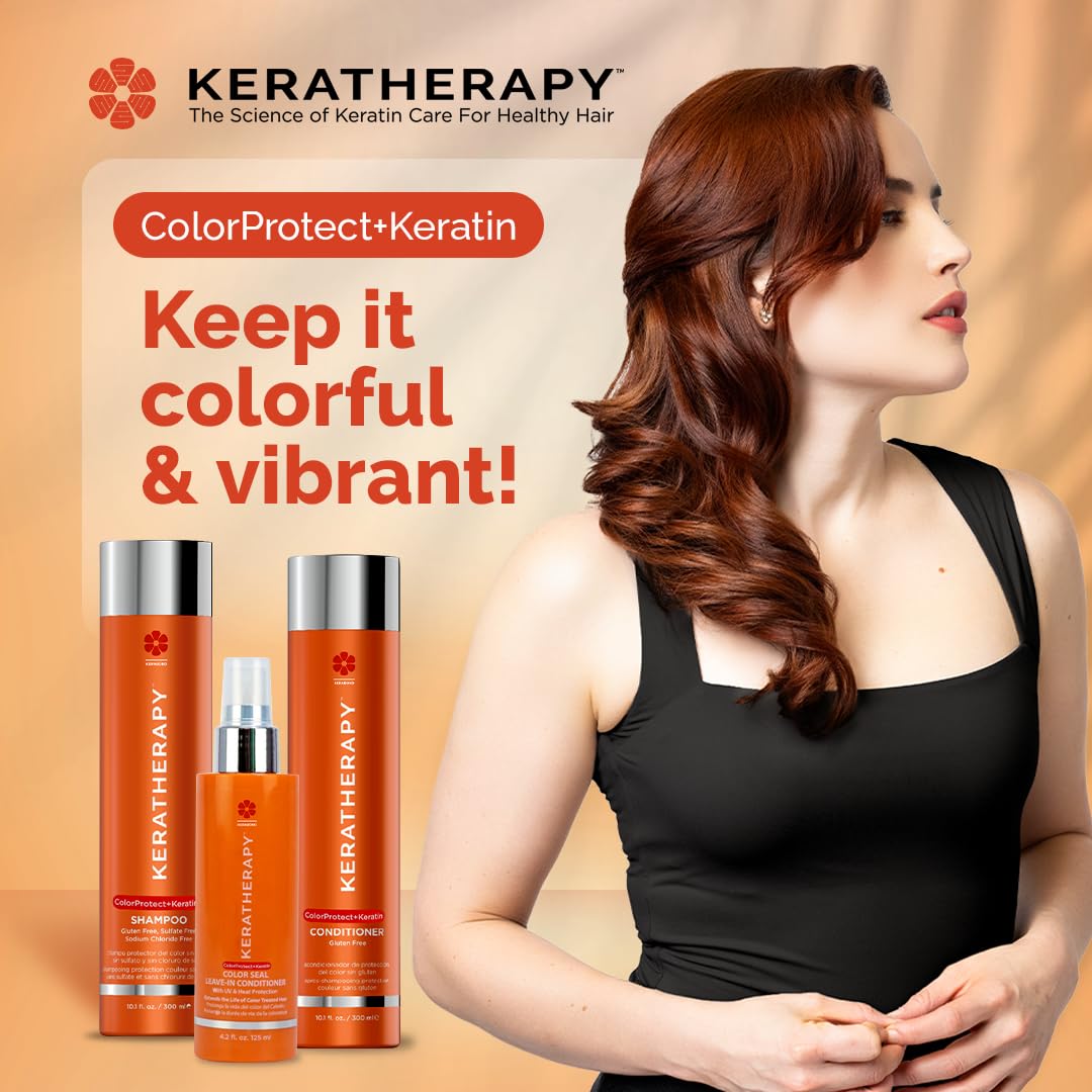 After-use shine and soft texture image conveys smoother color treated hair