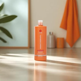 KERATHERAPY Color Protect label closeup shows gluten-free and sulfate-free formula.