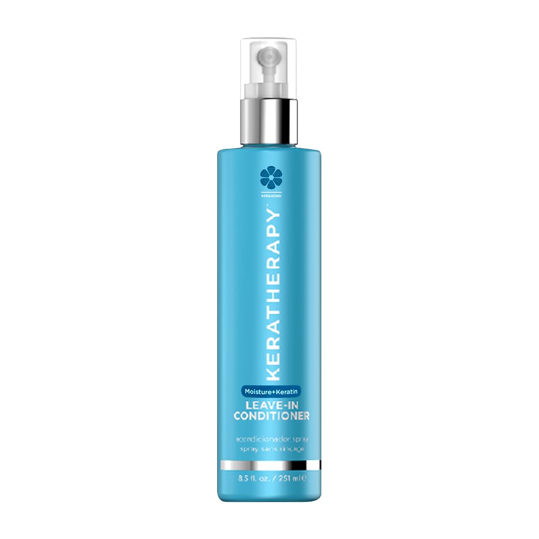 Keratherapy Keratin Infused Moisture Leave-In Spray bottle ready for detangling and hydration.