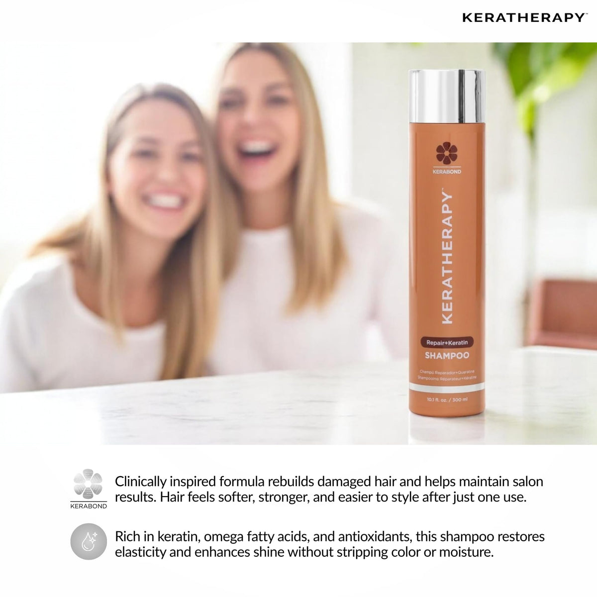 KERATHERAPY KeratinFIXX Repair Shampoo after-use shine and smoothness