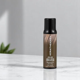 KERATHERAPY Light Brown root concealer spray blends for natural-looking coverage